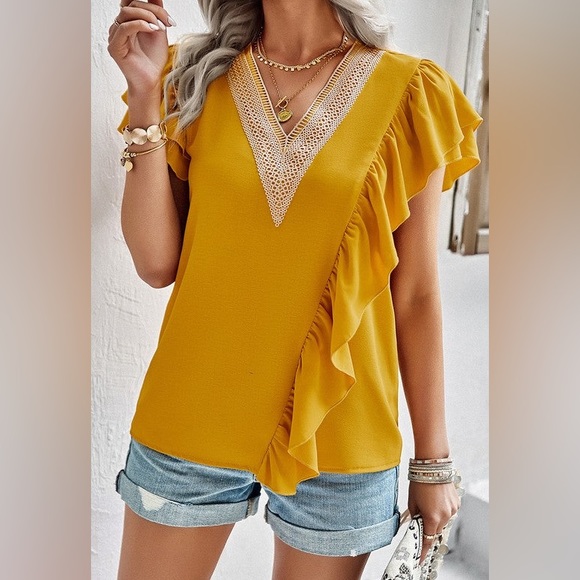 #25 Sunset Ruffle Top - Picture 2 of 4